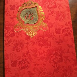 The Royal Crimson & Gold Ganesha Shagun Folder