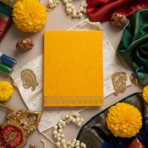 Saffron Yellow Invitation Card