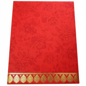 Luxurious Ornate Red and Gold Wedding Invitation Card
