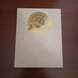 Luxurious, Cream-Colored Wedding Invitation Card