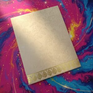 ​A Luxurious Wide Cream-Colored Wedding Invitation Card